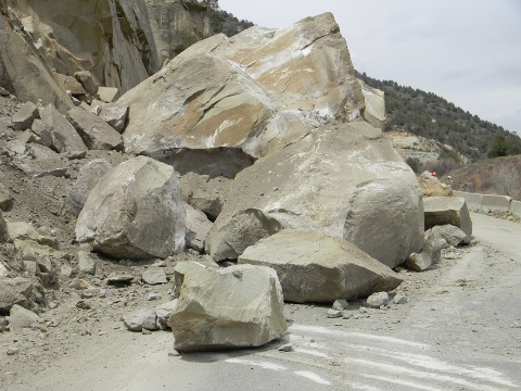 McClure Pass Rock Slide
